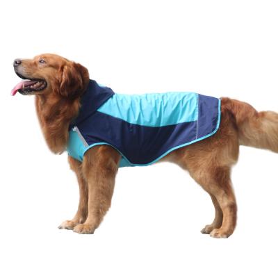 China Sustainable Large Dog Clothes Large Dog Warm Coat Jacket Reflective Raincoat for sale