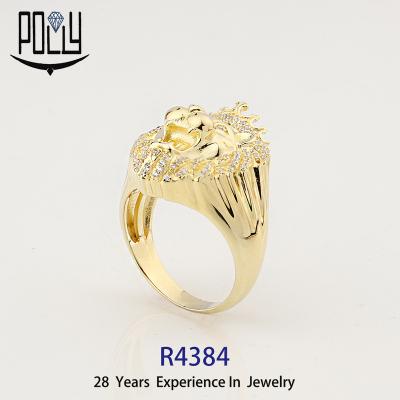 China Hiphop Fashion 925 Hip Hop Jewelry Mens Ring Silver Gold Plated for sale