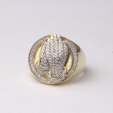 China Hiphop Mirco Paved Hip Hop Jewelry Pray Hand 925 Silver Ring For Man for sale