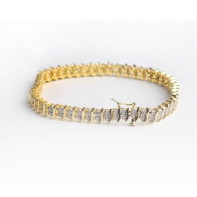 China Best Latest Selling Design Hip Hop Bracelet Fashion D.C.A. CZ 925 Silver Jewelry Iced Out Silver Jewelry for sale