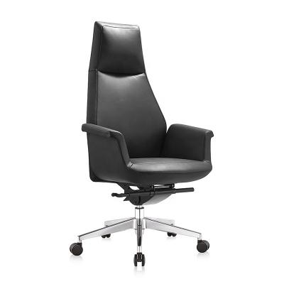 China Factory Direct Luxury Modern Office Furniture Ergonomic Office Chairs (Height)Adjustable With Swivel Leather Office Executive Chair for sale