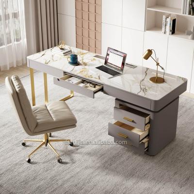 China Expandable Modern Luxury Working Desk With Drawers High Tech Executive Office Furniture Boss Table for sale