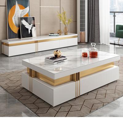 China Simple literary style slate TV cabinet coffee table TV cabinet combination modern cool light luxury adjustable floor TV cabinet for sale