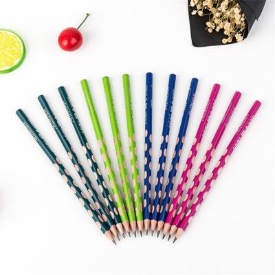 China office & Hot school pencil Tik Tok blasts soften basswood triangle HB pencil to correct students pen holding posture. for sale