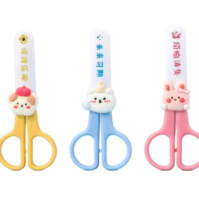 China Ergonomic Design Office Files Stationery Scissors Stainless Steel With Small Stick Animal Head Used For Paper Scissors for sale