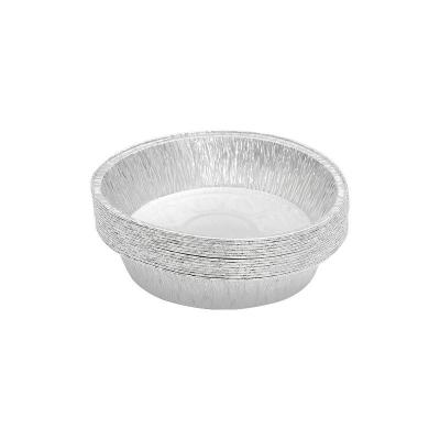 China Factory Price Food Round Aluminum Foil Containers Disposable Cake Bake Tray With Lid for sale