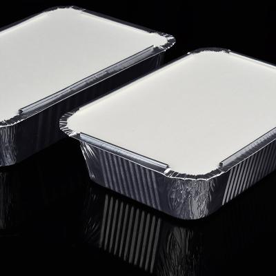 China Heavy Disposable Food Smoothwall Aluminum Foil Trays Containers With PP Lid for sale