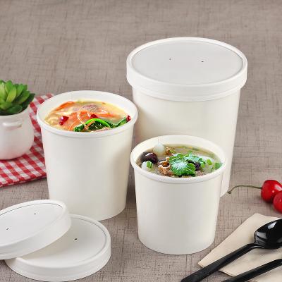 China 26oz Food Proof Biodegradable Paper Soup Container Cup Soup Eco Friendly Paper Package for sale