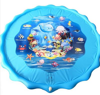 China 2020 Airtight Airtight Outdoor Party Toys Kids Fun To Equip Inflatable Water Mat Pool Pad Splash Play Sprinkler Mat for sale