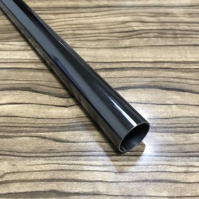 China Strong Black Nickel Iron Curtain Rods / High Quality Plated Steel Pole 25mm Tube for sale