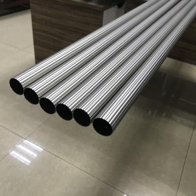 China 25 Steel Tubes / Poles Strong Straight Embossed High Quality Satin Straight Nickel Plated Iron Curtain Rods for sale