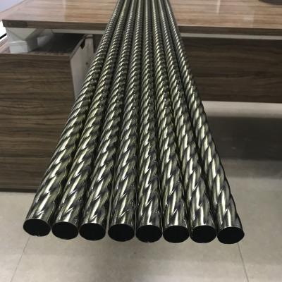 China High Quality Plated Antique Brass Rods Iron Curtain Twisted 25 Strong Steel Tube/Pole for sale