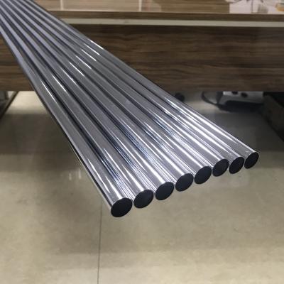 China High Quality Strong Single Steel Tube 19CH Chrome Plated Iron Curtain Rods / Poles for sale