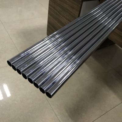 China 16 Strong Single Steel Tube High Quality Chrome Plated Iron Curtain Rods / Poles for sale