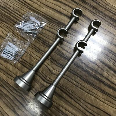 China 16/16 Strong Double Bracket Aluminum Casting For Iron Curtain Rods / High Quality Pole Satin Nickel Plated for sale