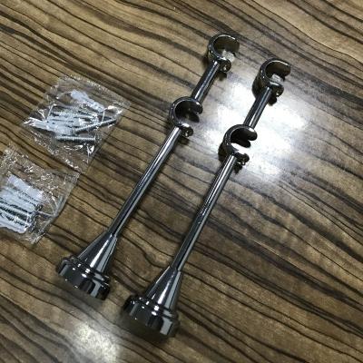 China Strong 16/16 Double Bracket Aluminum Casting For Iron Curtain Rods / Poles High Quality Chrome Plated for sale