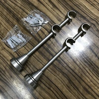 China 19/19 Strong Double Bracket Aluminum Casting For Iron Curtain Rods / High Quality Pole Satin Nickel Plated for sale