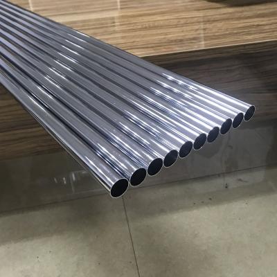 China Strong 25x1776mm Iron Chrome Tubes Wardrobe Rails Clothing Steel Rods Customized Length With Cost-effectivel for sale