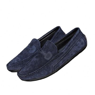 China Breathable Fashion Lazy Person Moccasin Suede Shoes Wholesale Custom RTS New Factory Gommino Casual Soft Sole For Men Rubber Mesh for sale