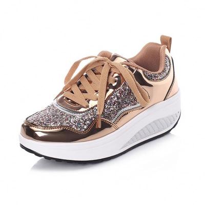 China Wholesale 2020 Fashion OEM Anti-slippery Shoes, Women Black Diamond Platform Shake Walking On Shoes for sale