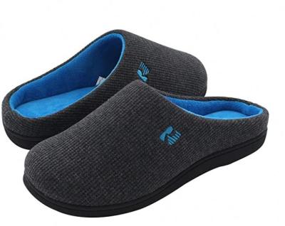 China Easy On/Off Hands Free Round , Original Style Mens Two Tone Memory Foam Slipper for sale