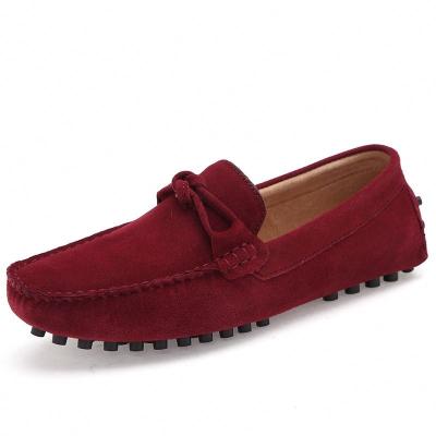 China Classic Anti-Smell Loafer Cow Suede Leather Slip On Winter Training Shoes OEM Loafers Flat Stylish Shoes For Men for sale