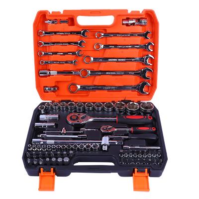 China Hot Sale 82pcs Car Tool Kit Universal Socket Wrench Combination Set Chrome Vanadium Car Repair DIY Tools Household Hardware Auto Tool Kit for sale