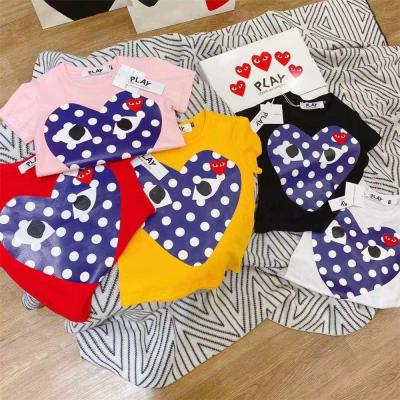 China Breathable 2021 new summer children's clothing style boys and girls fashion letter printing T-shirts for sale