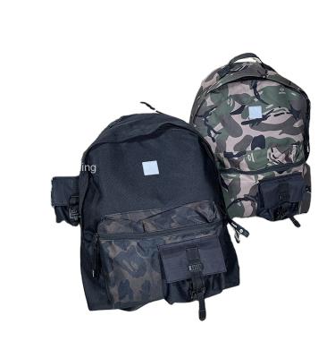 China 2021 new style canvas fashion style trend unisex backpack bathing monkey bag camouflage quilting backpack for sale