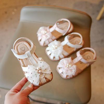 China Baotou Breathable Soft Unique Sandals Bow Knot Girls Breathable Princess Sandals for sale