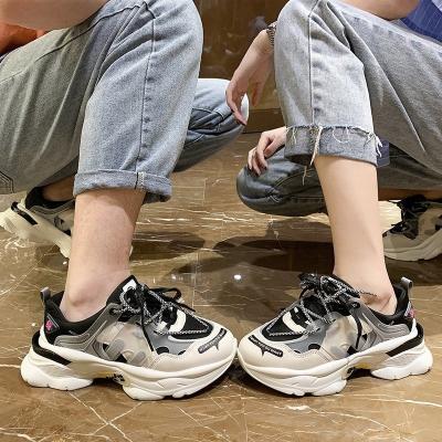 China Fashion Trend Size 35-44 Couple Dad Shoes Youth Student Sports Sneaker Platform Women's Fashionable Shoes for sale