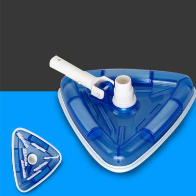 China 7 brushes that absorb dirt and are distributed in different directions swimming pool pivot transparent triangular vacuum main cleaner brushes for sale