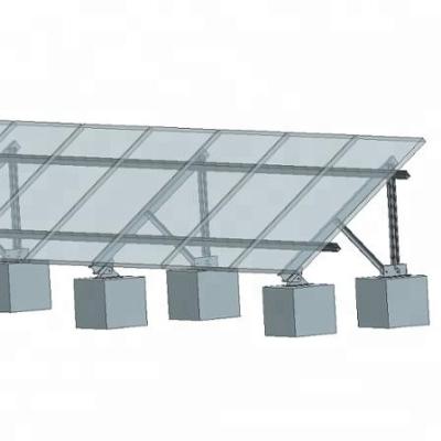 China Hot Galvanized Solar Power System Flat Concrete Roof Top Solar Mounting System for sale