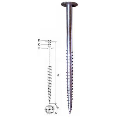 China Solar System Or Other Use CE ISO 9001 Ground Screw Pole Anchor for sale