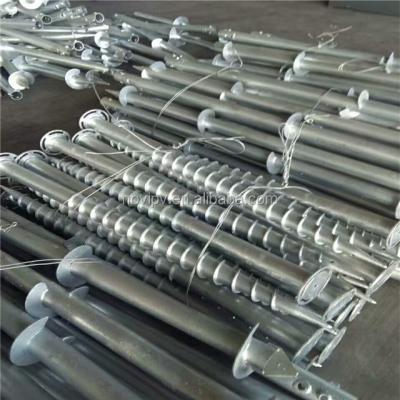 China ISO9001 Hot Dip Anti-corossive Galvanized Ground Screw For Solar Mounting System for sale