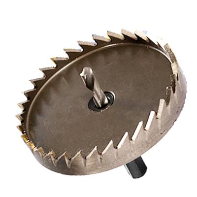 China Stainless Steel Amber Finished Fully Ground Drilling Sharpen Teeth 4341 High Speed ​​Steel HSS Hole Saw for sale