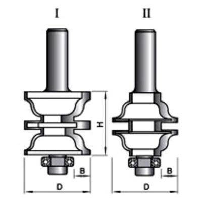 China K08183 Woodworking Woodworking Cutting Glass Tungsten Carbide Blade Recoverable Bead Door Router Bit Set for sale