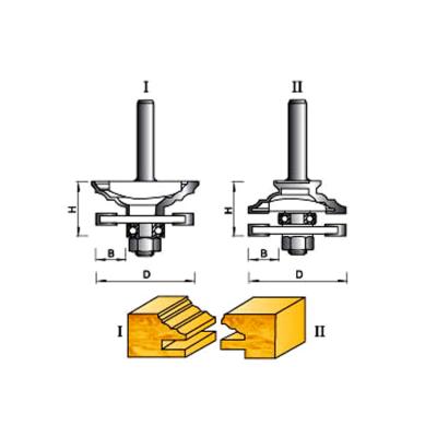 China K08165 Woodworking Woodworking Cutting Classic Wood Tungsten Carbide Blade Stile and Rail Router Bit Set for sale