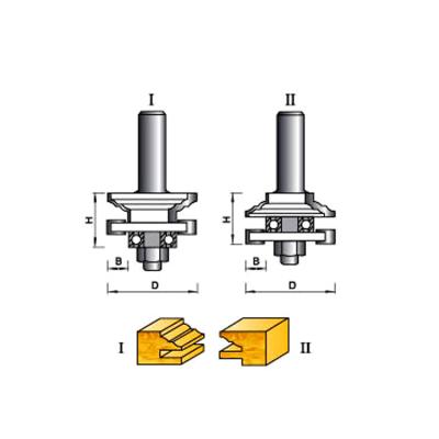 China K08164 Woodworking Woodworking Cutting Classic Wood Tungsten Carbide Blade Stile and Rail Router Bit Set for sale