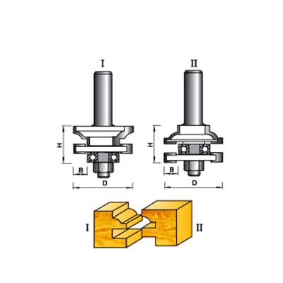 China K08163 Woodworking Woodworking Cutting Wood Tungsten Carbide Blade Stile and Rail Bead Router Bit Set for sale