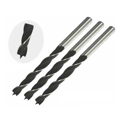 China Straight Leg C45 Carbon Steel Wood Drilling 3 Bit Woodworking Drill Tri Point Cutting Tips for sale