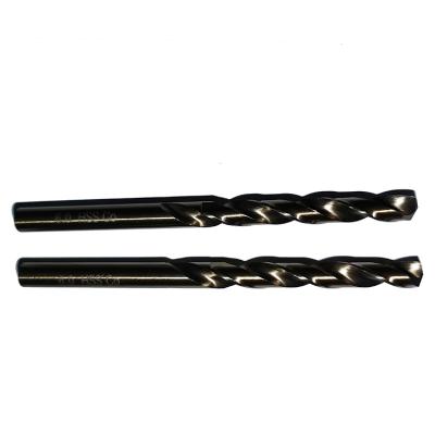 China Stainless Steel Drilling Fully Ground Amber Finished High Speed ​​Steel Co 5% Straight Shank M35 HSS Cobalt Twist Drill Bit For Stainless Steel for sale