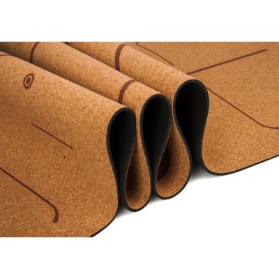 China Custom 4mm Cork Rubber Yoga Mat Durable Eco Friendly Natural 5mm Thick Cork Yoga Mat for sale