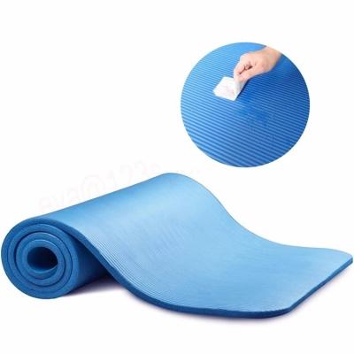 China High Quality Exercise Gym Durable 10mm Custom NBR Anti Slip Yoga Mat Eco-friendly Waterproof Washable Anti-Slip Fitness for sale