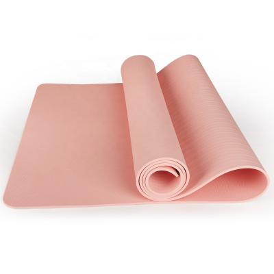 China SlipWear-Resistant Eco-friendly Fitness Eco-friendly Anti-slip Exercise Yoga Mat With Text Line Printing 6-10mm nbr custom yoga mat for sale