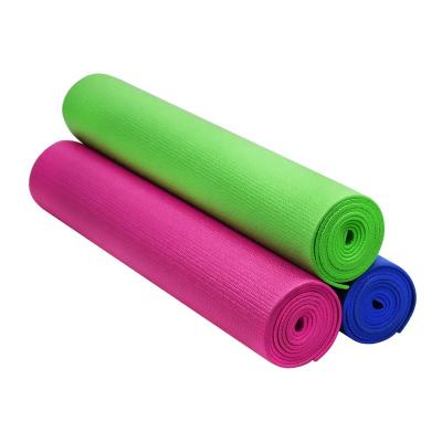 China LUXURY Adult Fitness Non-slip PVC Yoga Mat Monochrome 4mm Kids Pilates for sale