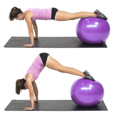 China LUXURY Fitness Training PVC Inflatable Colorful Exploded Custom Smooth Yoga Ball Eco - Friendly Anti for sale