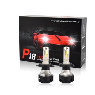 China Highest power 104W led car led headlight P18 led bulb h4 B 12 motorcycle lighting system for sale