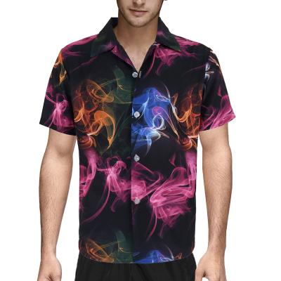 China Anti-wrinkle Summer Casual Beach Printed Hawaiian Shirt Awesome Camouflage Hawaiian T-Shirt For Men for sale