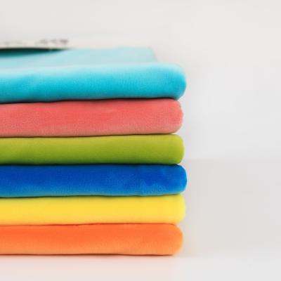 China 95% Polyester 5% Spandex Super Soft Elastic One Sided Cloth Velvet Anti Pill Simple Plush Toy for sale